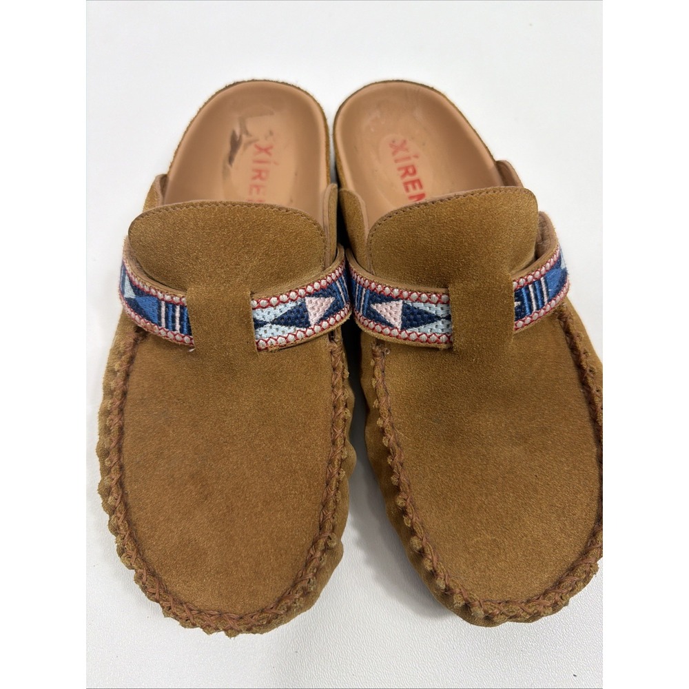 Xirena Suede Embroidered Accent Mules slip-on style Size 36